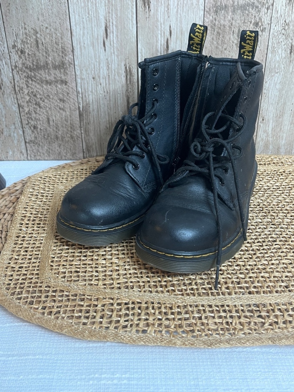 Dr. Martens 1460 J Black Lace Up Boots Womens 5 / Youth 3 Combat Boots